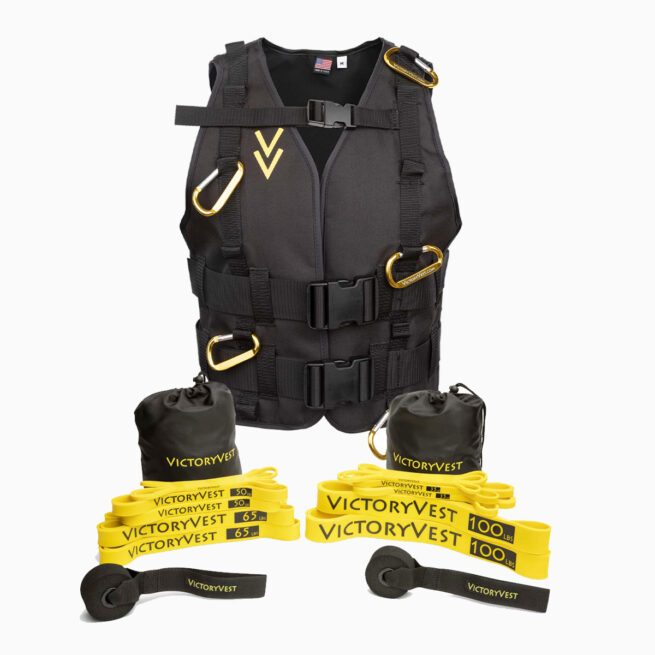 Victory Vest & Double Set of Resistance Bands & Two Door Anchors